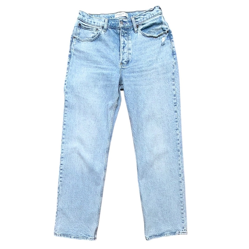 Abercrombie & Fitch The 90s Women 28/6R Baggy Low Rise Light Wash Blue Jeans